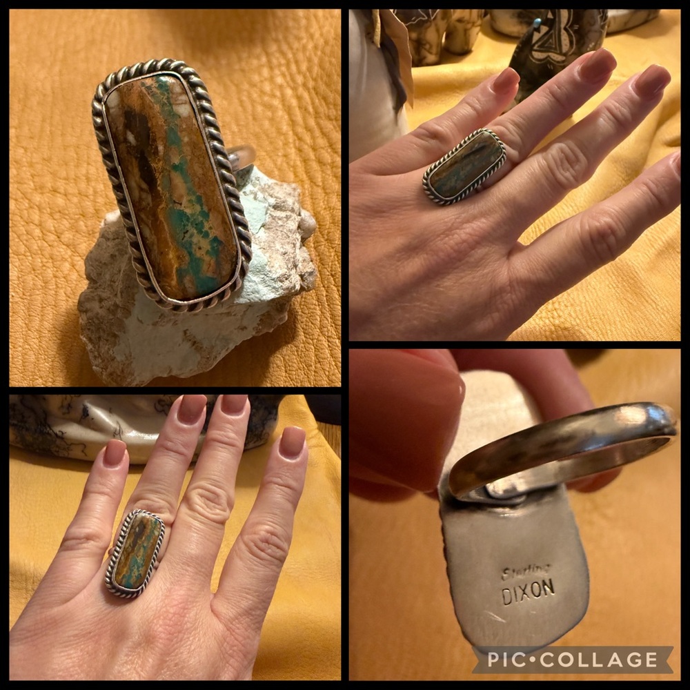 Native Turquoise Statement Ring - image 1